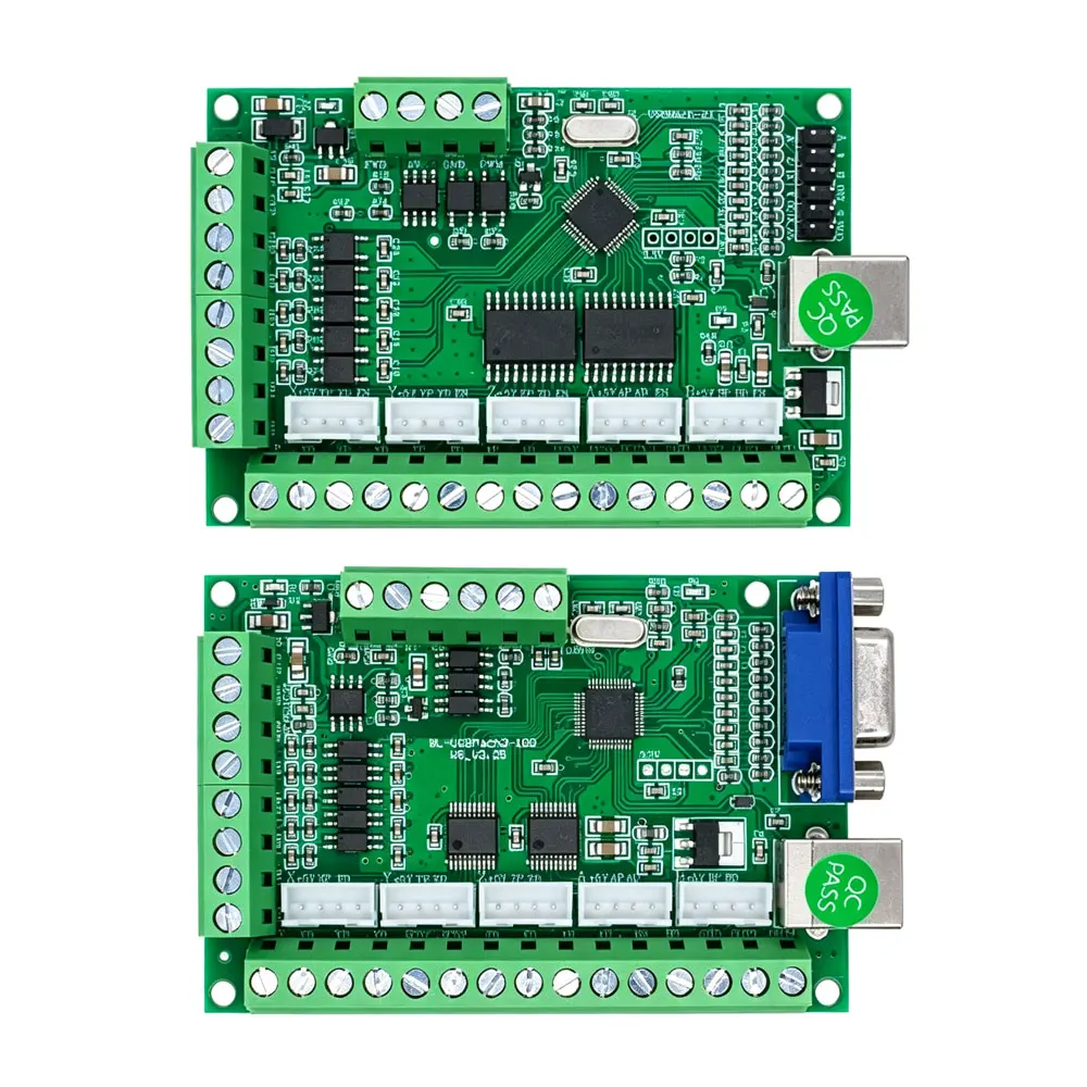 1 set Motor Driver Board CNC USB MACH3 100Khz Breakout Board 5 Axis Interface Driver Motion Controller With DB15