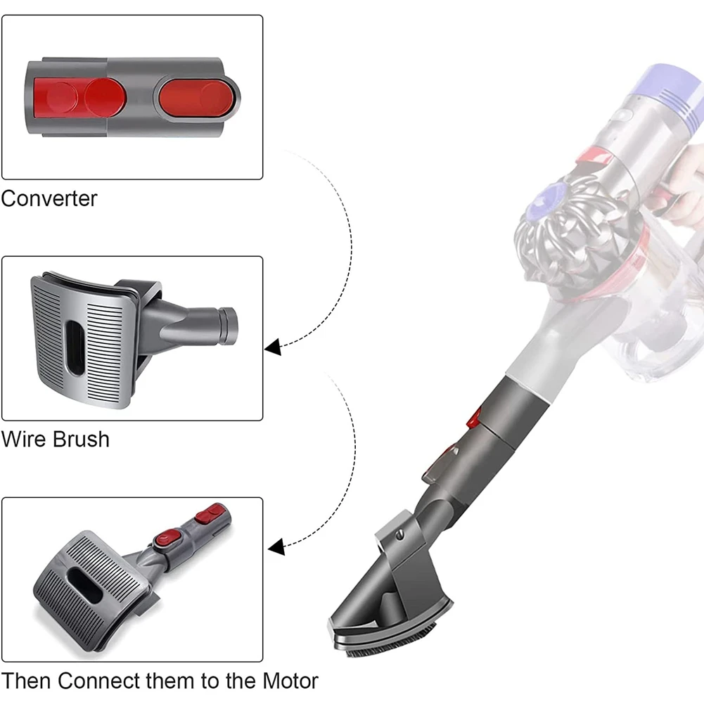 SYW-Dog Cat Pet Bed Brush Groom Tool For Dyson V10 V11 V12 V15 V8 V7 V6 Vacuum Cleaner Accessories