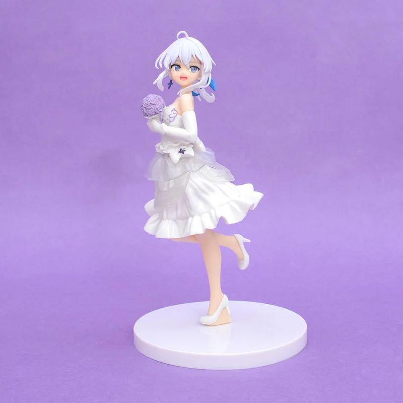 Anime Character Wandering Witch Elaina Wedding Gown Bouquet Posture Car Ornament Decoration Crafts Small Figurines & Miniatures