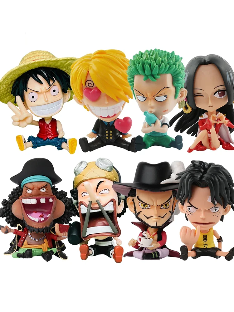 Une pièce Anime assis beau Luffy beau modèle en PVC boîte aveugle Jobasolon belle décoration Anime périphérie