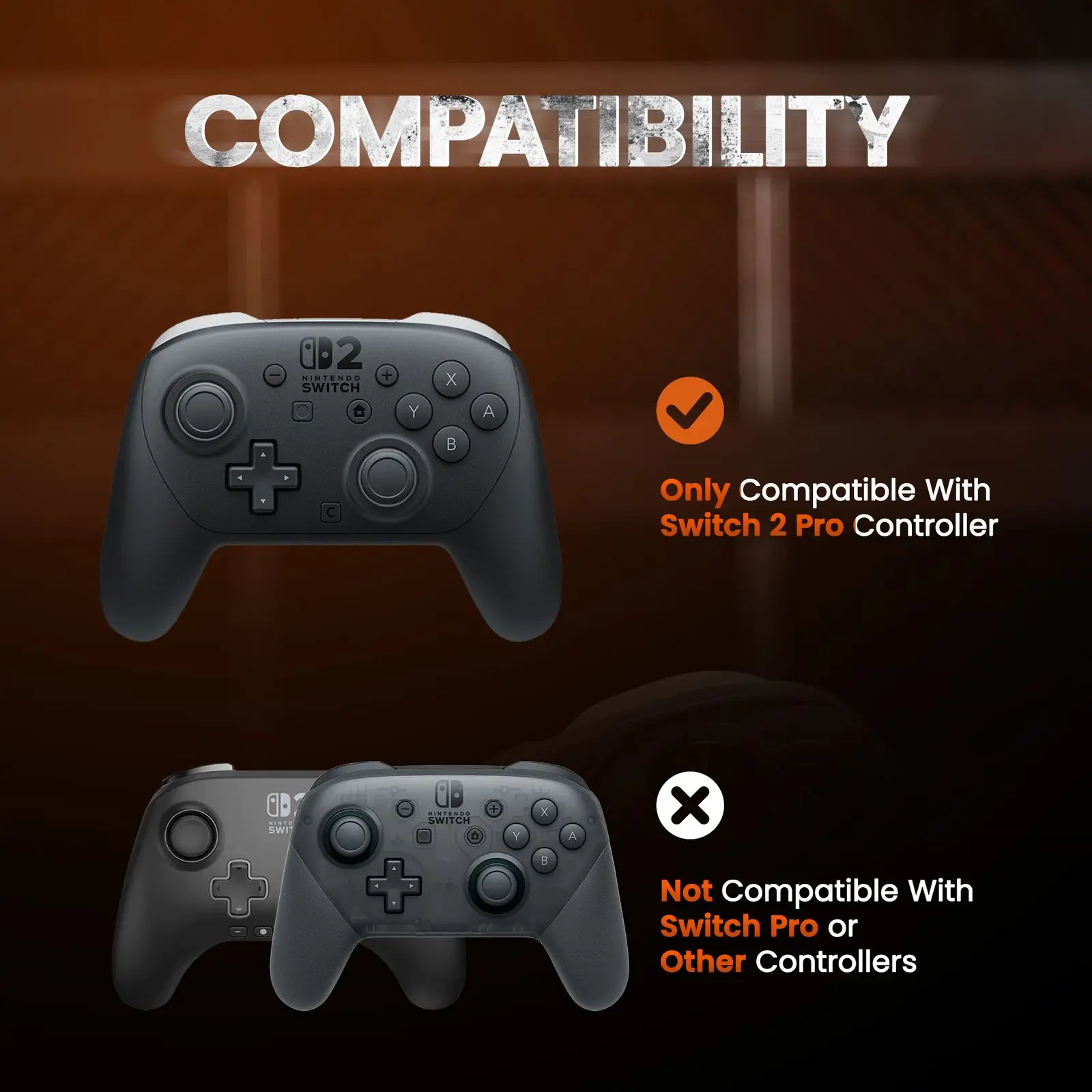 GeekShare GesTac Silicone Case Compatible with Switch 2 Pro Controller, Protective Cover Skin, Tactical Anti-Slip Grip Cover