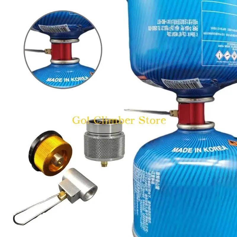 Q84C Practical Convert Adapter Long Gas Cans Convert Efficient Gas Conversion Solution Easy to Use for Camping and Cooking