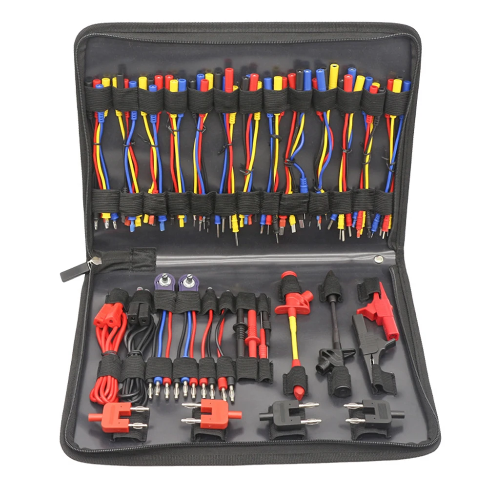 Podofo 70-teiliges Multimeter-Testleitung-Set, essentielles Kfz-Prüfwerkzeug mit Verbindungsstücken, flachen Anschlüssen, elektronischen Steckverbindern, Kabeln, Handwerkzeug-Tester mit 5-kOhm-Potentiometer für Kfz-Tests – Detail 8
