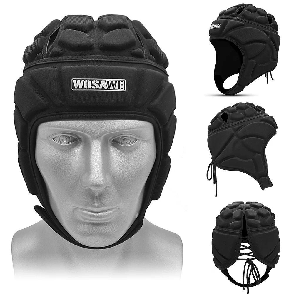 Casco de portero ajustable, Protector de cabeza para deportes, fútbol, Rugby, portero