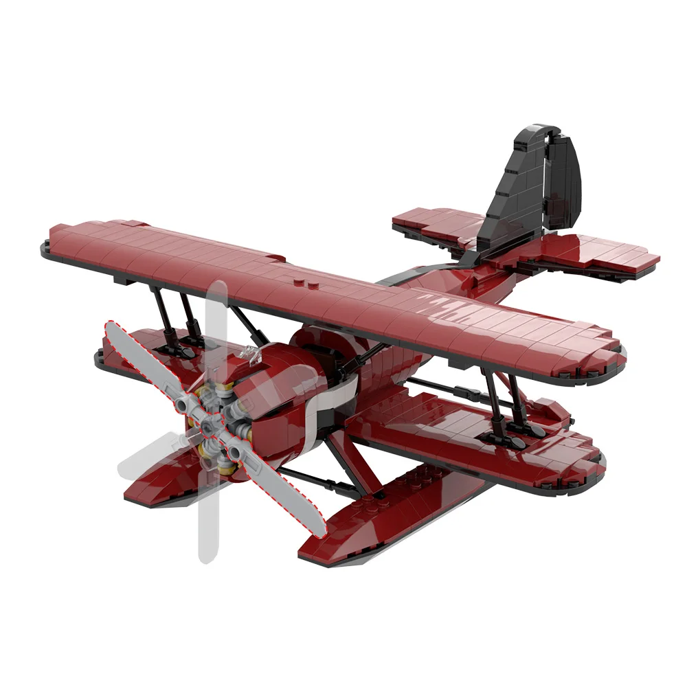 

Gobricks MOC акробатический самолет, строительные блоки, образовательные игрушки, подарок