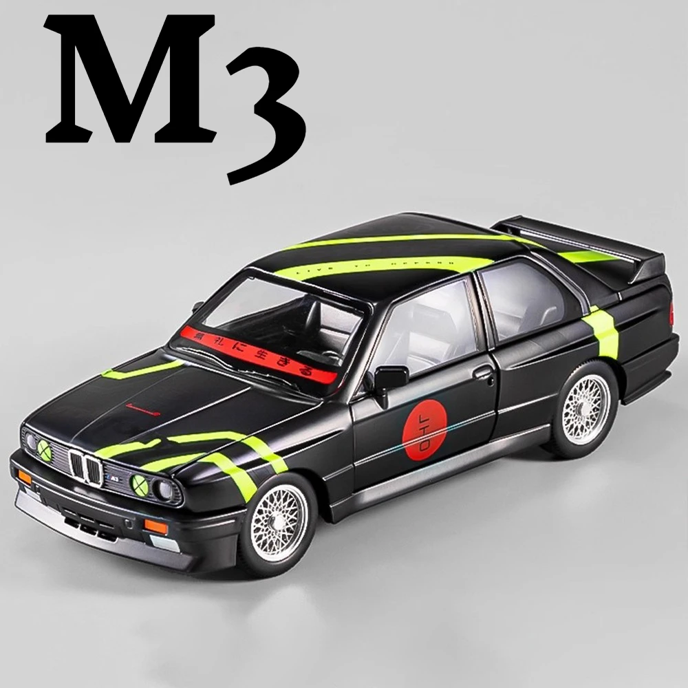 

Масштаб 1:24, модель автомобиля M3 M4, игрушка, литые под давлением металлические двери, открытое рулевое управление, миниатюрные гоночные автомобили, модели звуковых световых игрушек для мальчиков