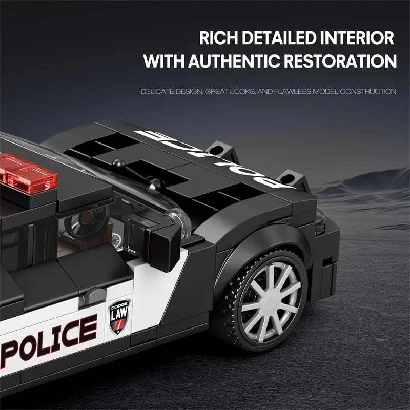 مدينة جديدة SWAT سباق السيارات اللبنات نموذج الشرطة سرعة السيارات الرياضية اللعب لتقوم بها بنفسك الطوب سيارة هدايا عيد ميلاد للبنين أطفال 1:24