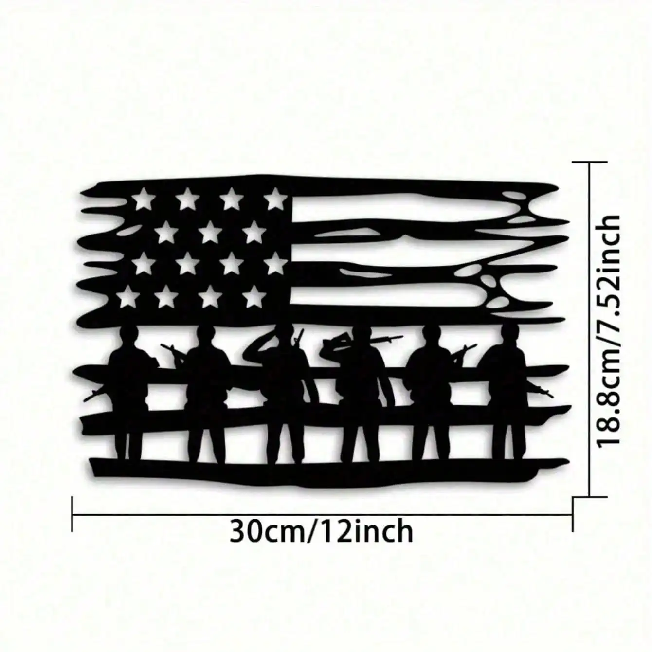 ArtLife Vintage American Flag Metal Wall Art Rustic USA Patriotic Decor for Porch Front Door Living Room - view 2