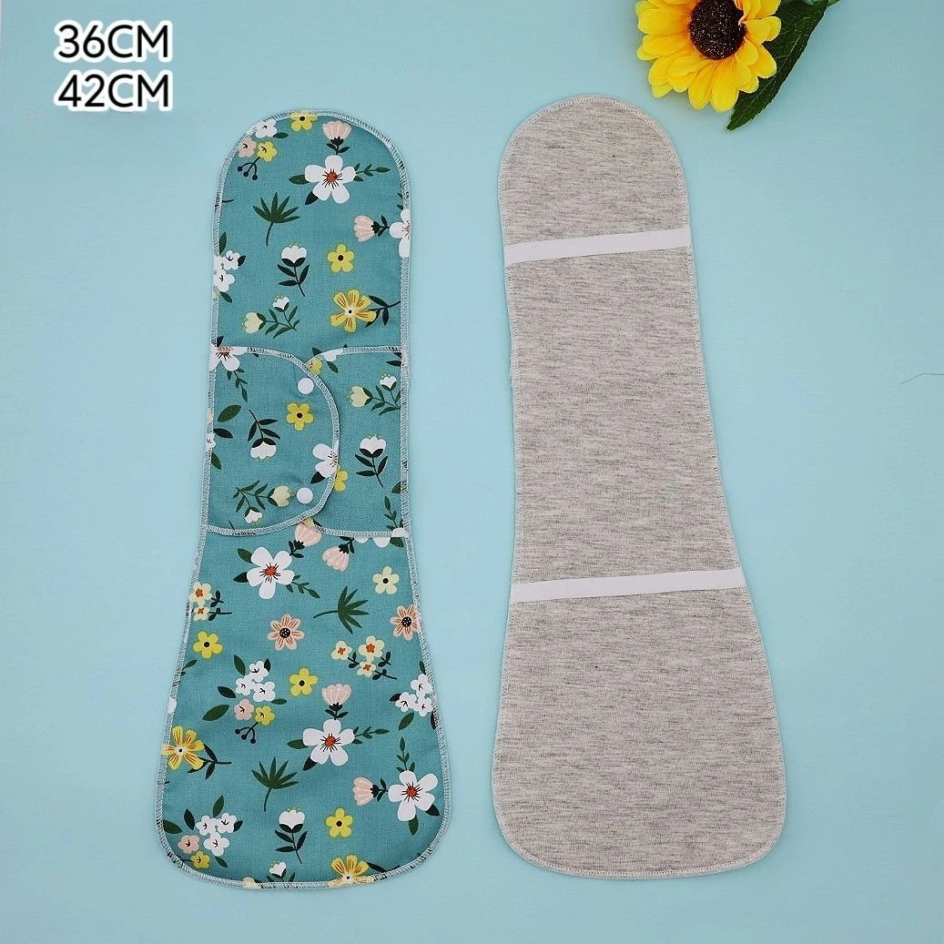 Reusable Cotton Panty Liner 42cm Extra Long Absorbent Pad Graphene Anti Odor Washable Leak Proof Protection Women Daily Care