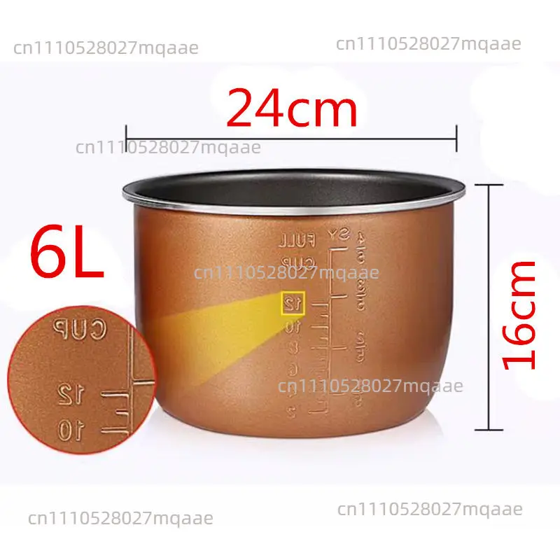 6L Electric Pressure Cooker Liner Multicooker Bowl Liter Non-stick Pan Double SprayThickening