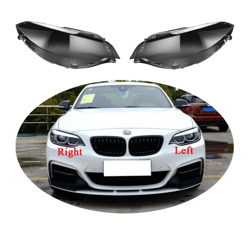 

For BMW F22 F23 2 Series 2014-2019 2020 Car Headlight Lens Cover head light lamp Transparent Lampshade Shell Glass