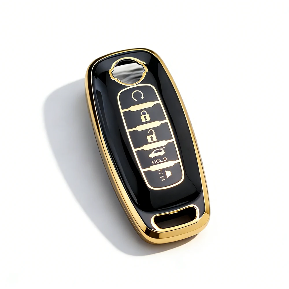 Funda de TPU para mando a distancia de Nissan Rogue Kicks Pathfinder Qashqai J12 Ariya Altima Premium 5 botones funda para llave suave accesorios
