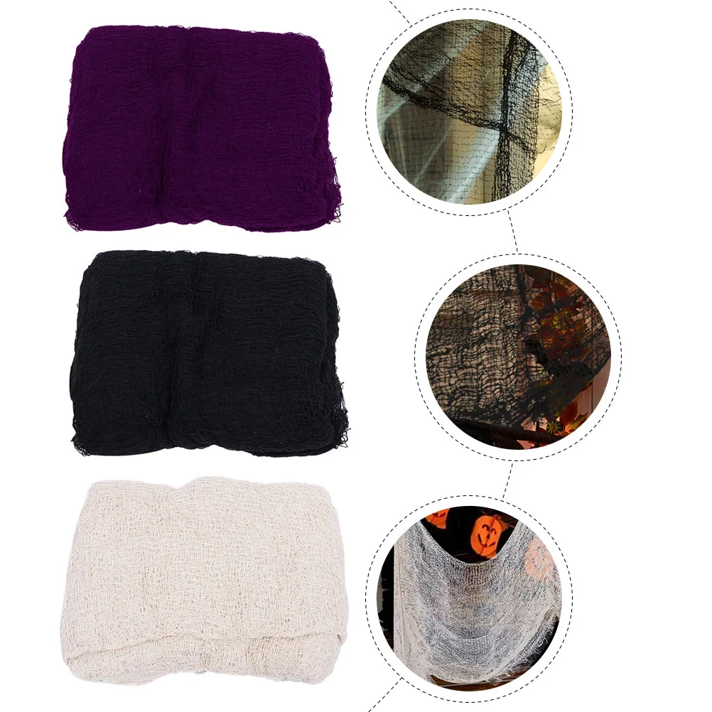

Tattered Cloth Halloween Gauze Fabric Decorations Creepy Scene Layout PropsHaunted House Supplies Scary Texture