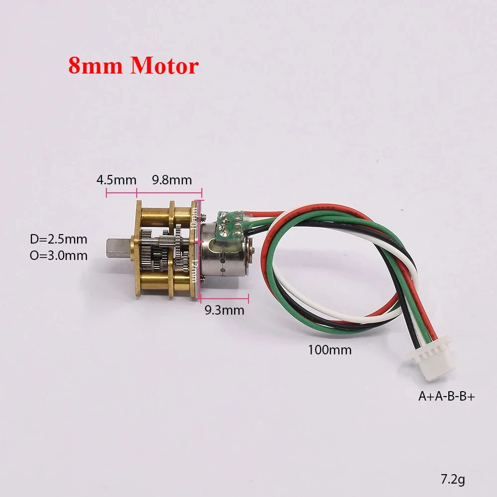 الدقة البسيطة 8 مللي متر 10 مللي متر والعتاد محرك متدرج 2-phase 4-wire مايكرو كامل علبة التروس المعدنية خطوة المحرك لتقوم بها بنفسك روبوت كاميرا مراقبة