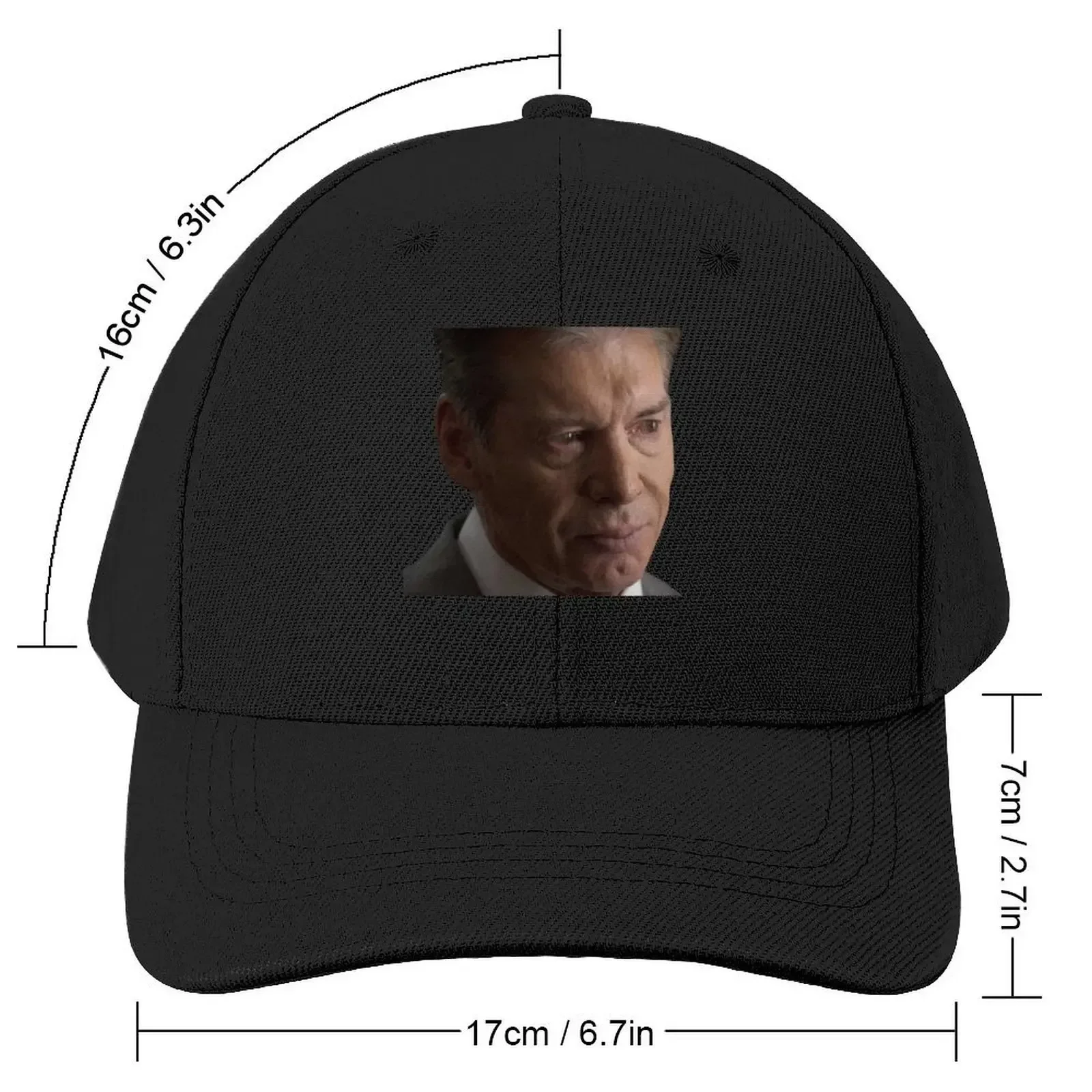 Vince McMahon Crying Tearing Up Sad Meme Humor Baseball Cap Sports Cap derby hat Sun Cap For Men Women's