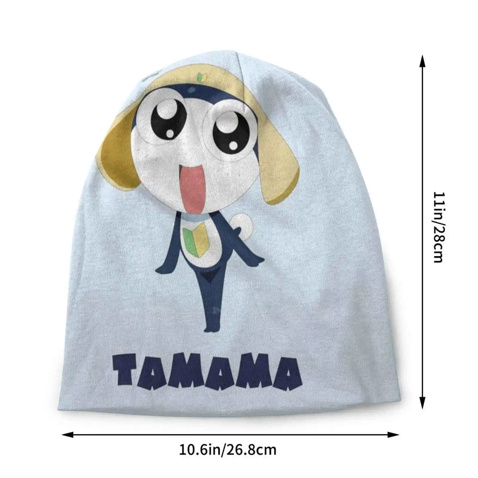 Private Tamama Reporting Knitted Hat Warm Beanie Outdoor Caps Sgt Frog Tamama Private Cute Anime Cartoon Army Keroro Gunsou