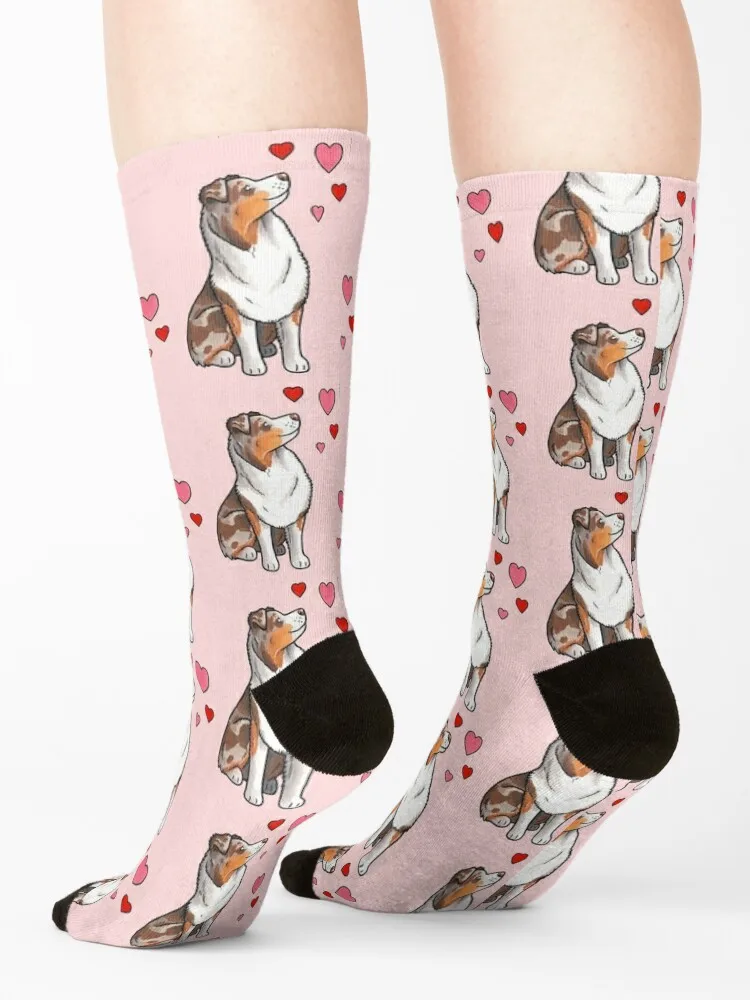 Aussie love Socks happy cartoon anti-slip japanese fashion Woman Socks Men's