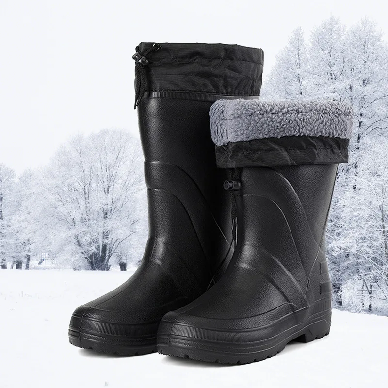 Men Rain Boots High Quality EVA Waterproof Shoes Men Platform Snow Boots Outdoor Non-slip Fishing Shoes Men Rain Shoes 2026