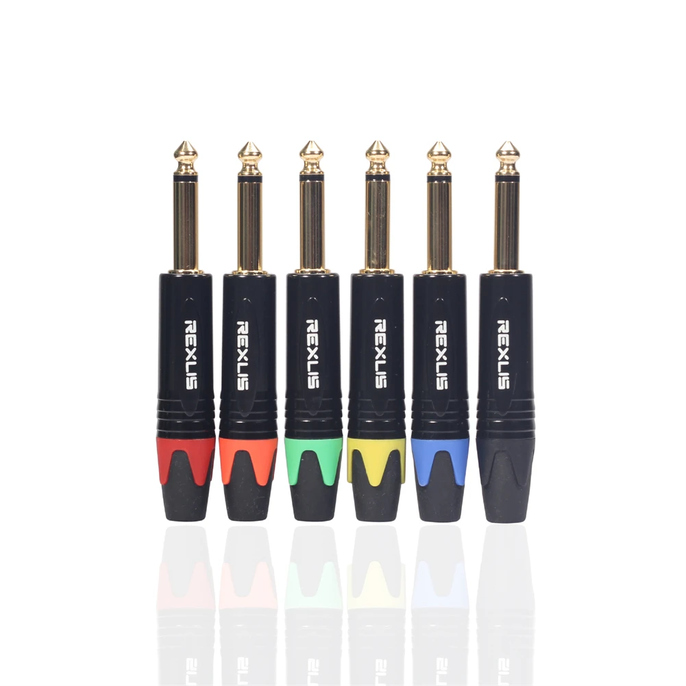 6.35mm Mono Jack DIY Guitar Accessories Male Plug Microphone Plug Music Pro Audio Audio Cable Cable Jack Universal Practical