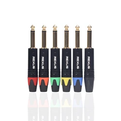 6.35mm Mono Jack DIY Guitar Accessories Male Plug Microphone Plug Music Pro Audio Audio Cable Cable Jack Universal Practical