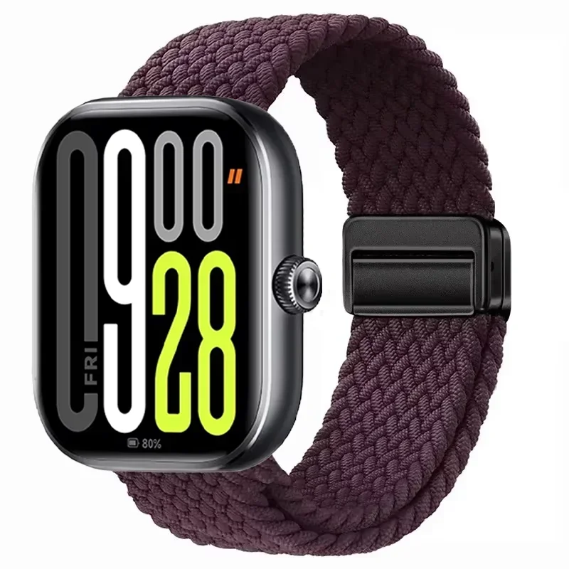 Magnetic Braided Nylon Loop Band for Xiaomi Redmi Watch 4 5 Strap Adjustable Sport Replacement Correa Bracelet Mi Band 9 8 Pro image 4