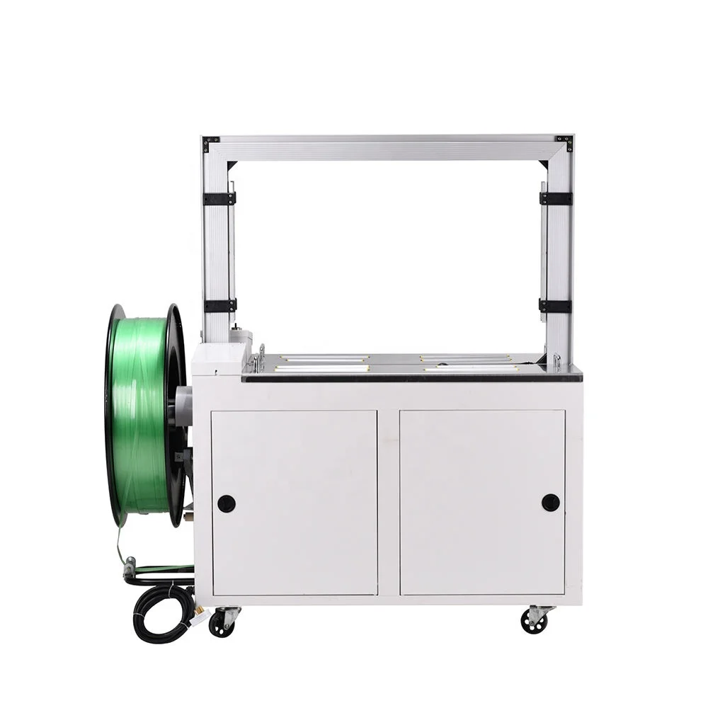 New Arrival Mh101 Spares Parrs Airport Boxes Taping Packing Pallet Pp Band Coil Semi Auto Strapping Machines in Silver Colour