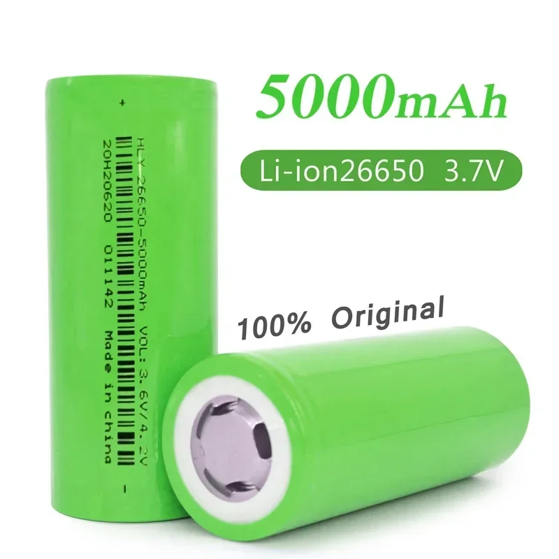 26650battery High Capacity 26650 5000mah 3.7V Li-ion for Flashlight Power batteries 26650 lithium rechargeable battery