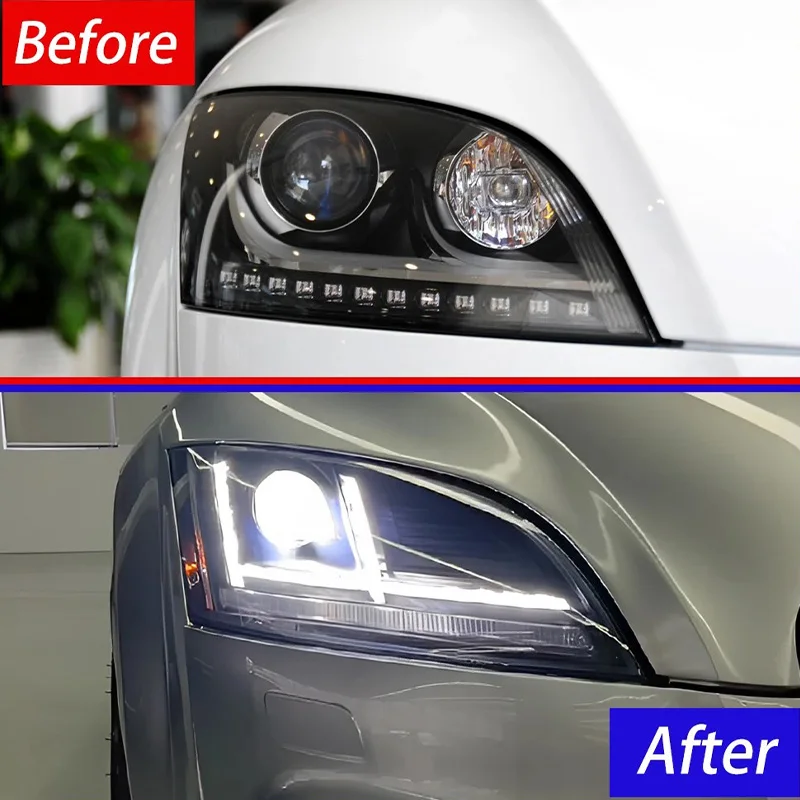 For Audi 8J TT 2008-2014 Auto Upgrade LED Projector Lens Headlights Assembly Plug and Play Car Front Lamps Accessories Tool