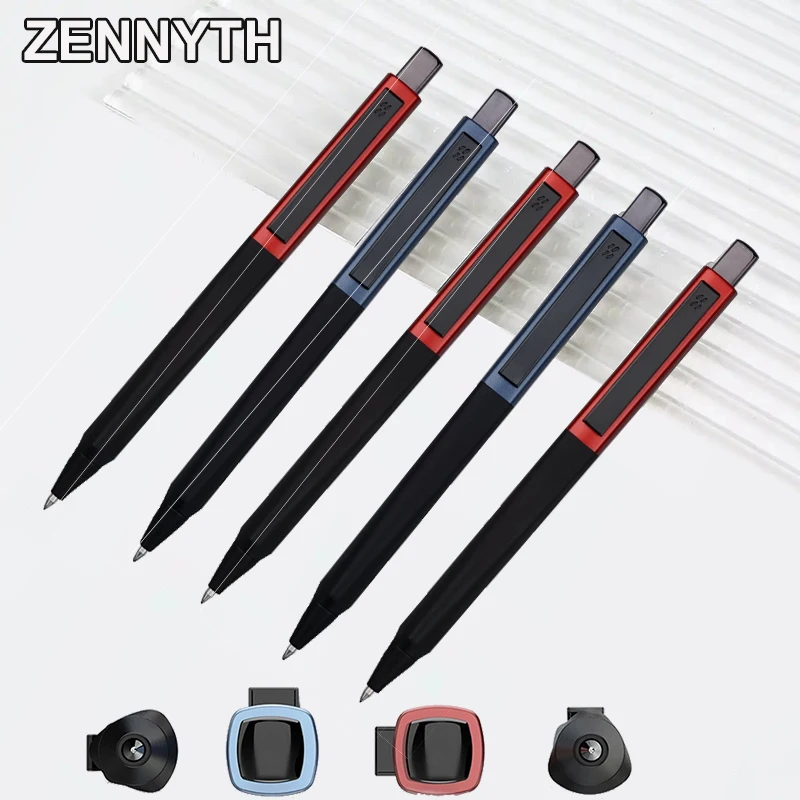 

ZENNYTH Metal Gel Pen 0.5mm Premium Import Smooth Ink Triangle Grip Retractable Signing Pen Student School Office Use Stationery