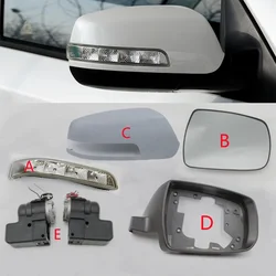 For KIA Sorento XM 2009-2014 Rearview Mirror Glass Lens LED Side Frame Cover Folding Motor