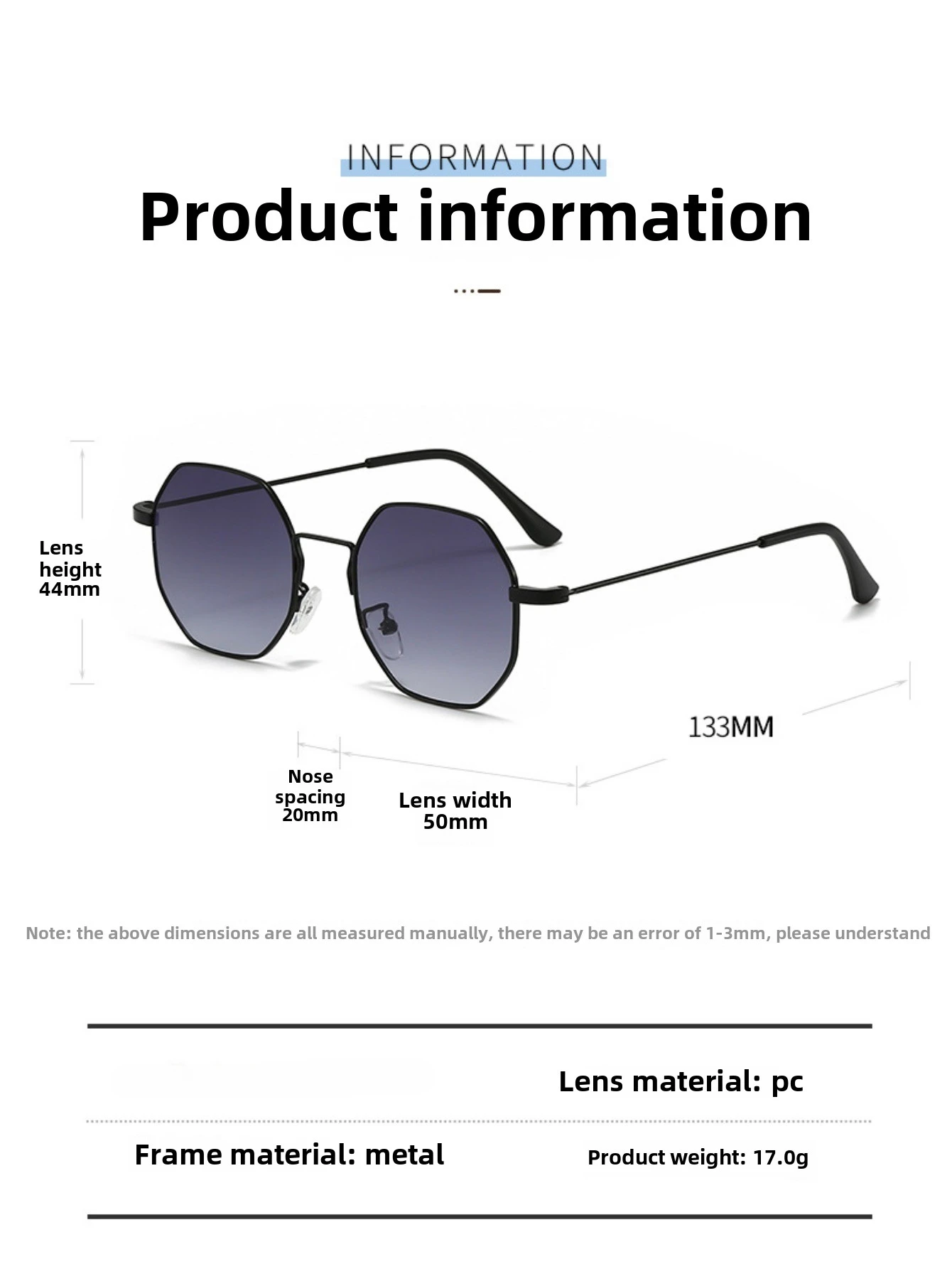 1 Stück Herren-Brille mit klassischem geometrischem Metallrahmen, silberfarben, modische Brille für Outdoor-Radfahren, Angeln, tägliches Zubehör – Detail 4