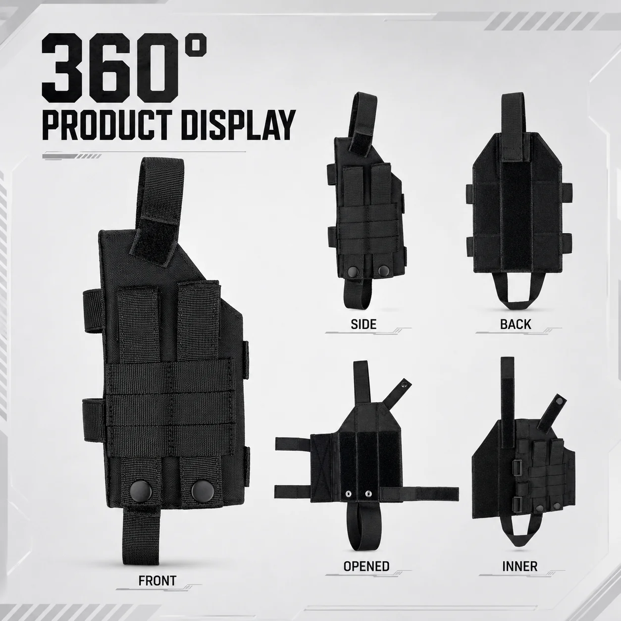 Tactical Leg Holster MOLLE Quick Release Thigh Holster Adjustable Outdoor Gear CS Training Leg Bag