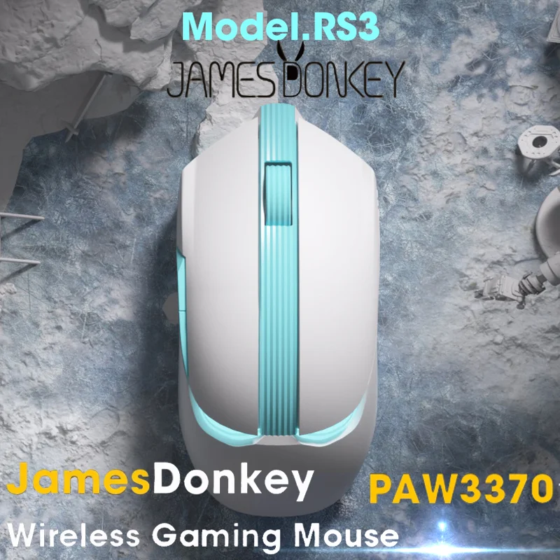 

Беспроводная трехрежимная мышь Jamesdonkey RS3, Bluetooth 2,4g, проводная Usb-мышь для киберспорта, легкая компьютерная мышь для офиса