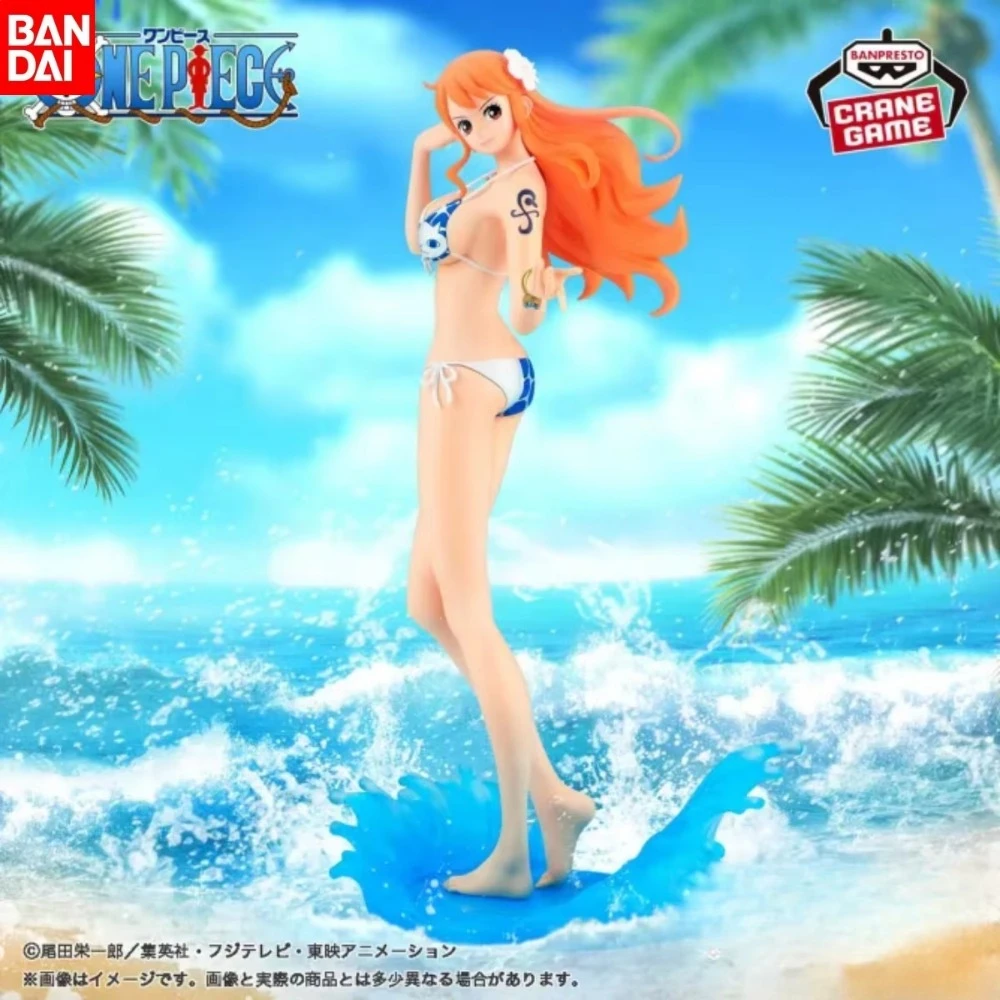 One Piece Swimsuit Nami Action Figure Model Glitter&Glamours Splash Style Nami PVC Anime Portrait Model Toy Collection Doll Gift