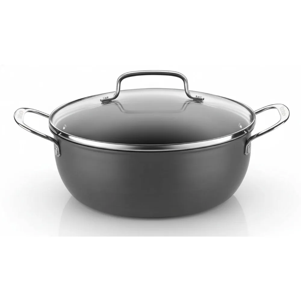 

5-Quart Chili Pot with Lid, Nonstick Ceramic Coating, Even Heat Distribution, Cool Grip Handles for Home Cooks