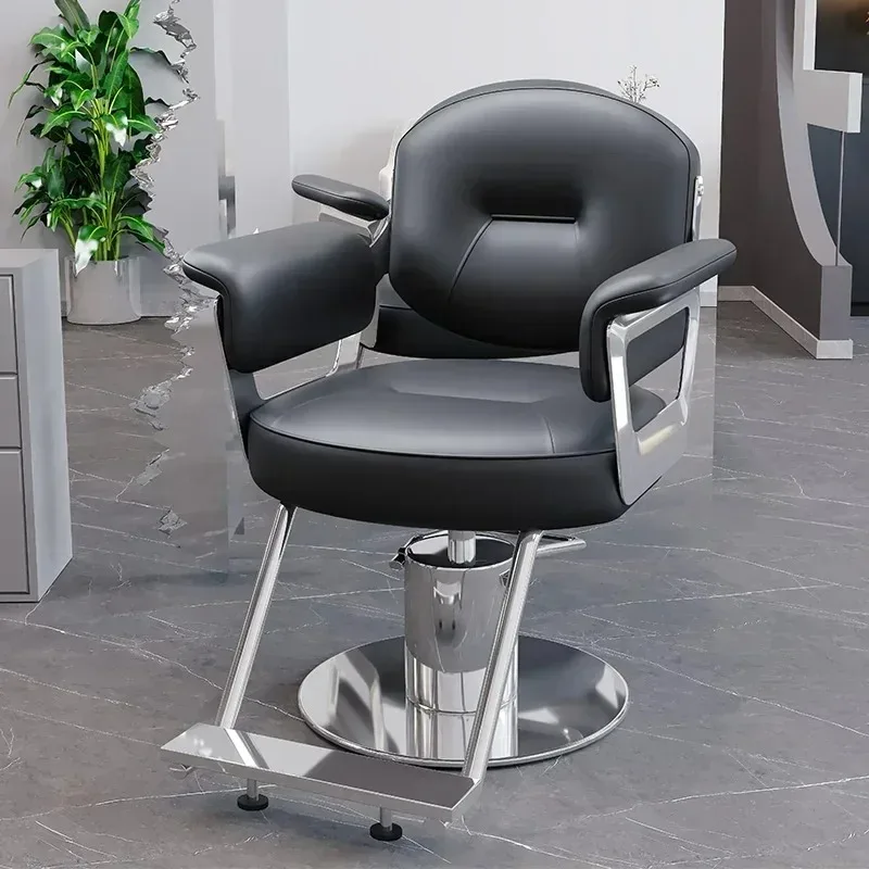 Sillones de Barbería de Diseño Nórdico, Accesorios para Barbería, Sillas de Salón, Muebles de Salón Sencillos