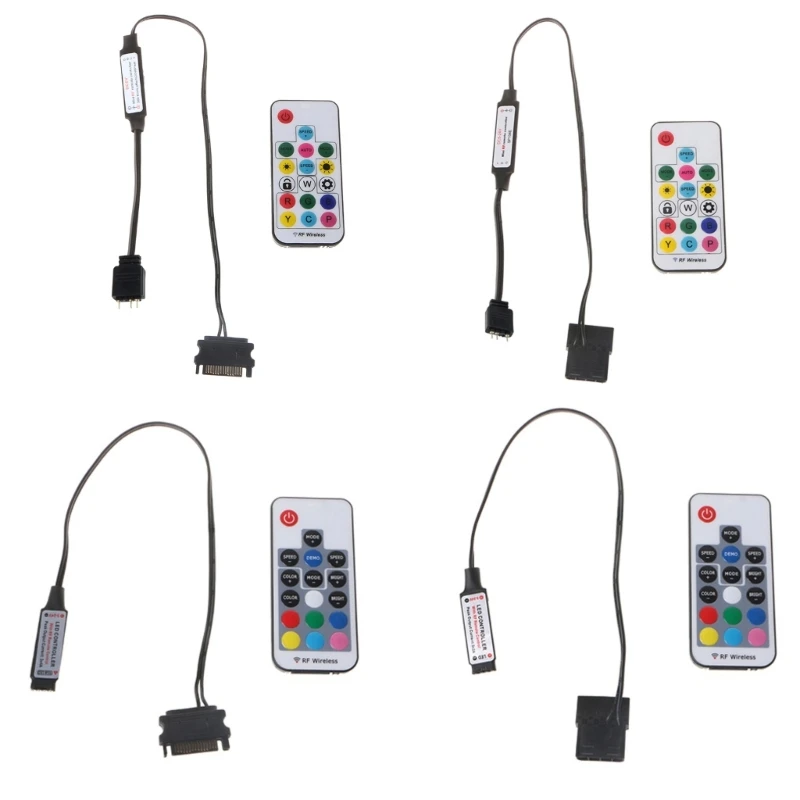 

Controller RF Wireless Remote Control for Case LED Light 3Pin 5V or 4Pin 12V Suitable for SYNC Power Supply