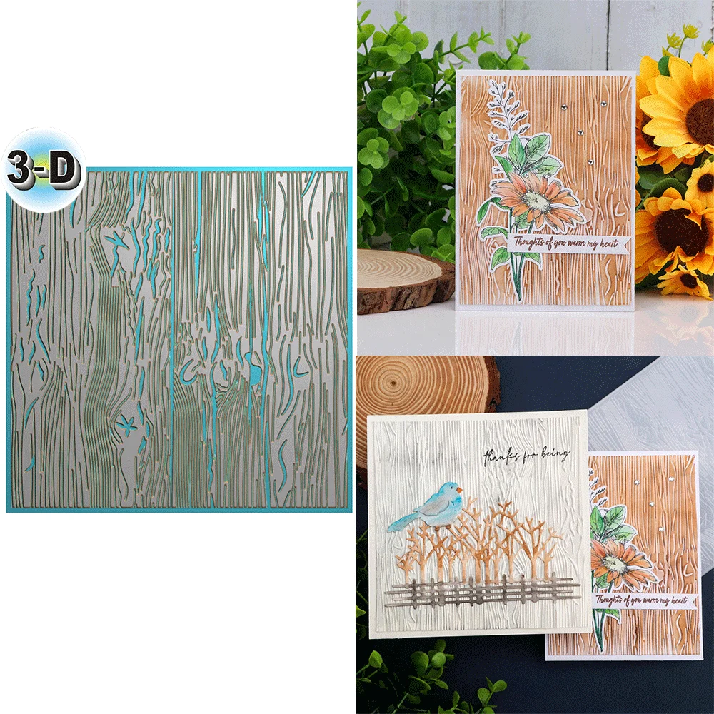 

Wooden Background 3D Embossing Folder for Card Making & Scrapbooking - Durable Plastic, Easy Embossing - Perfect 2025 Hot