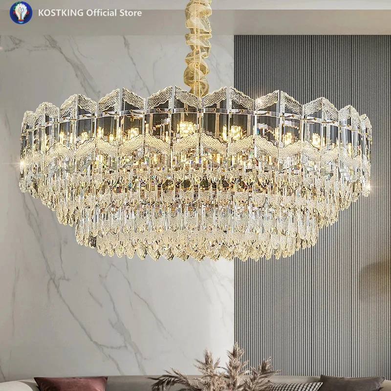 

Light Luxury LED Crystal Chandelier Home Decoration Living Room Bedroom Dining Room Kitchen Hotel Chandelier Lighting Fixtures