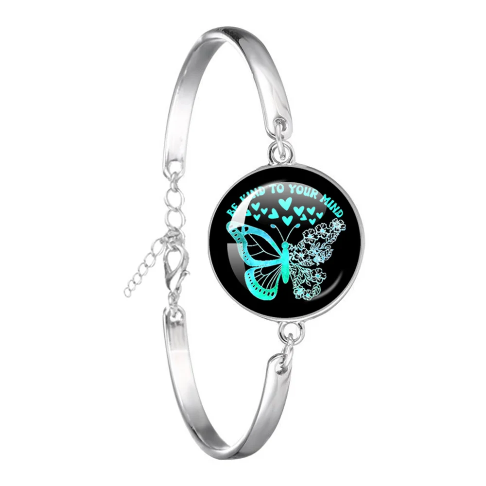 Bracelet Bee Kind To Your Beaumont Glass 18mm, Sard Psychiatry, Thérapeute, Santé mentale, Cadeau de sensibilisation