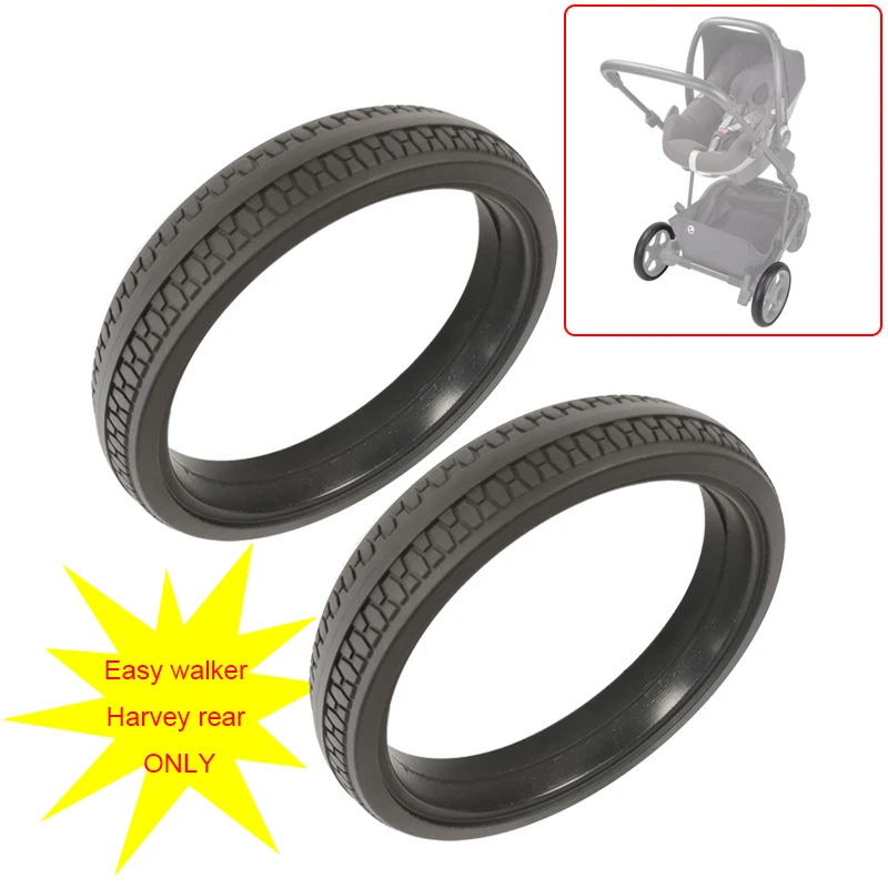 

Customized Buggy Rear Tire For Easy Walker Harvey Back Wheel PU Tubeless Tyre Cover DIY Compatible Baby Stroller Accessories