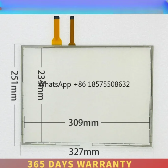 Touch Screen Panel Glass Digitizer for GT2715-XTBA GT2715-XTBD TP-4367S1 BKO-C12208 with Front Overlay Protective Film Mask