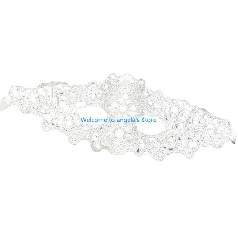 قناع وجه X4YC عصري من الدانتيل الأسود بتصميم مسامي للمناسبات الخاصة، ملابس مريحة ومرنة