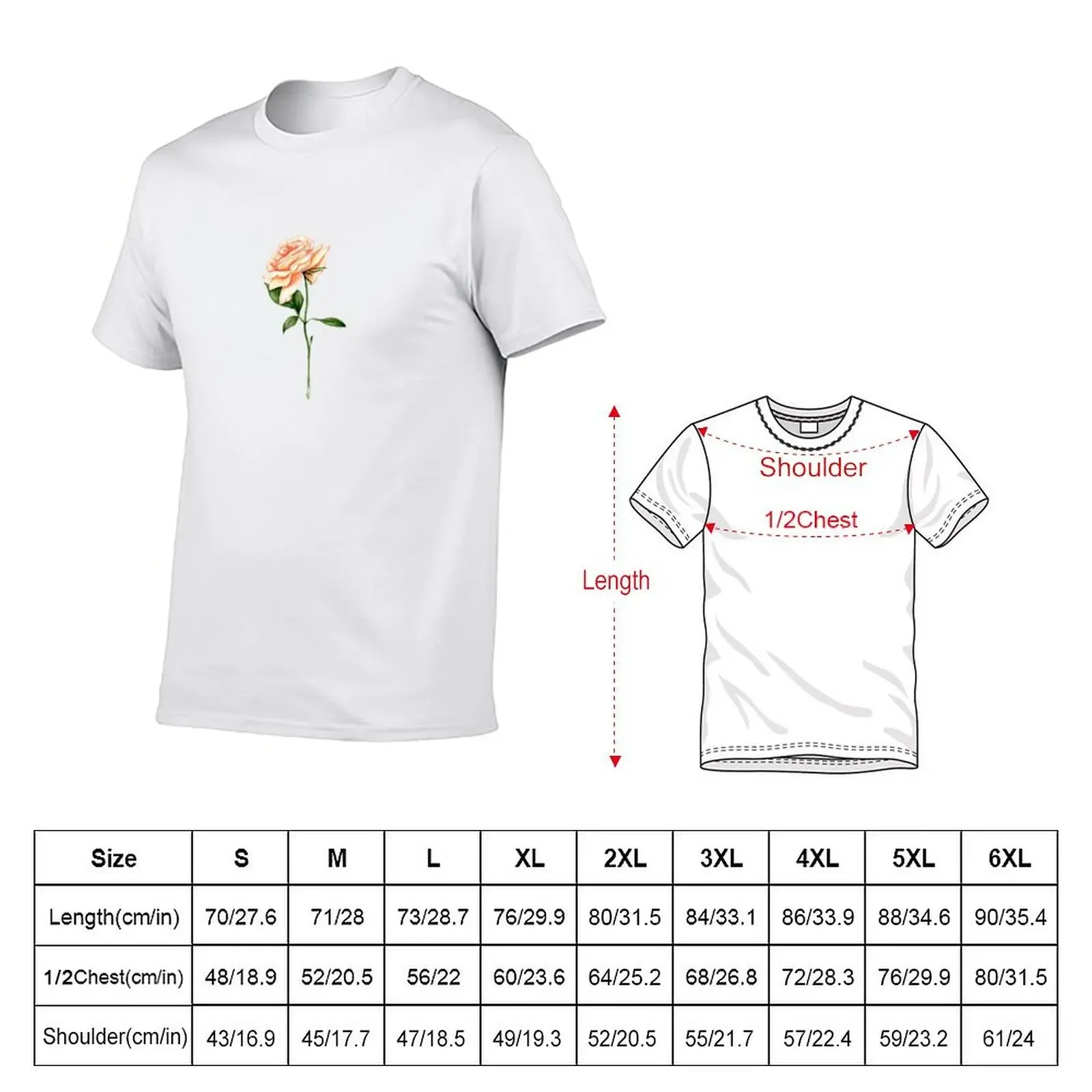 Rose T-Shirt heavyweights graphic shirts street wear plain t shirts men