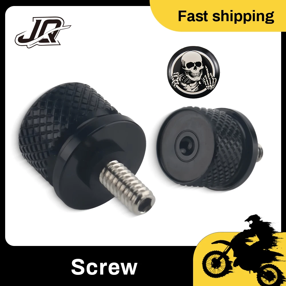 

Motorcycle Skull Seat Release Bolt Screw Universal Fit For Harley Dyna Wide Glide Fatboy Heritage Classic