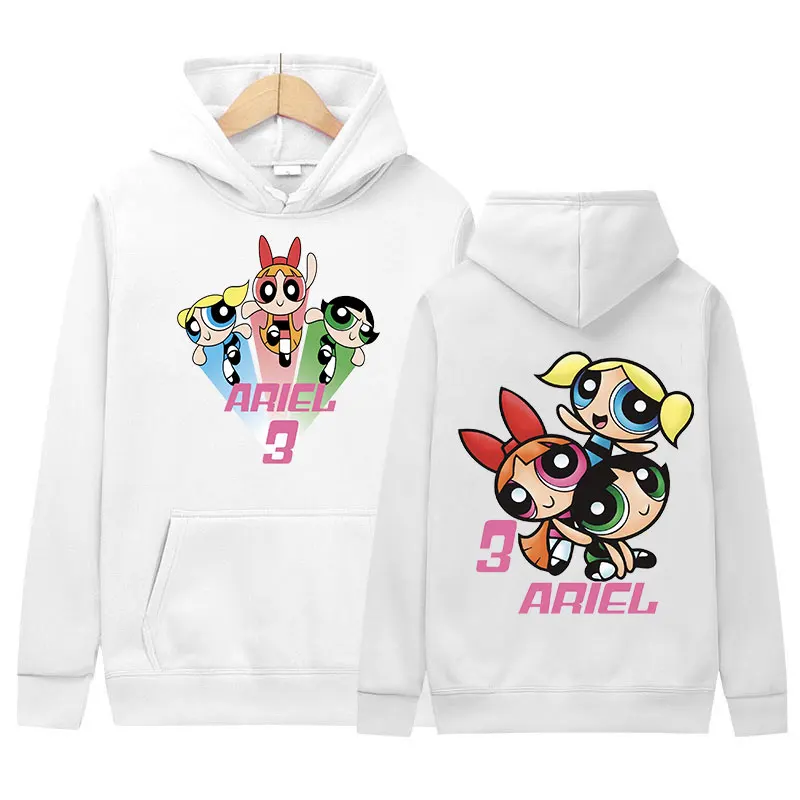 Cute Powerpuff Girls Birthday Girl Print Hoodie Men Women Casual Fashion Autumn/Winter Sweatshirt Loose Pullover Oversized Hoody