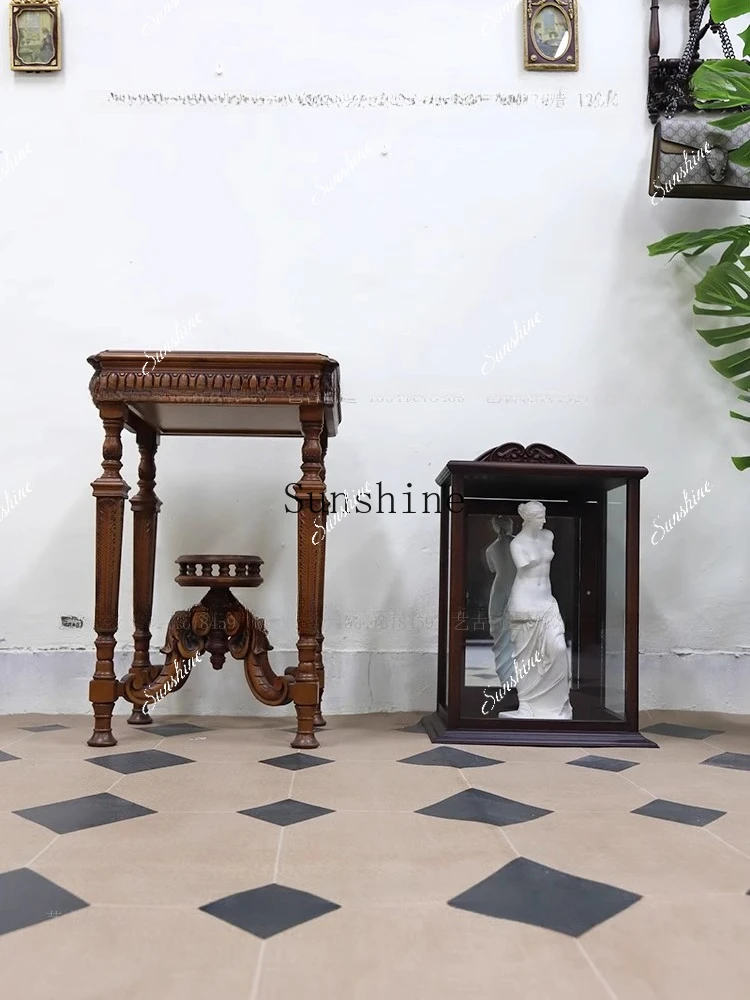 

Large and small apartments are all solid wood antique furniture with simple carvings FT