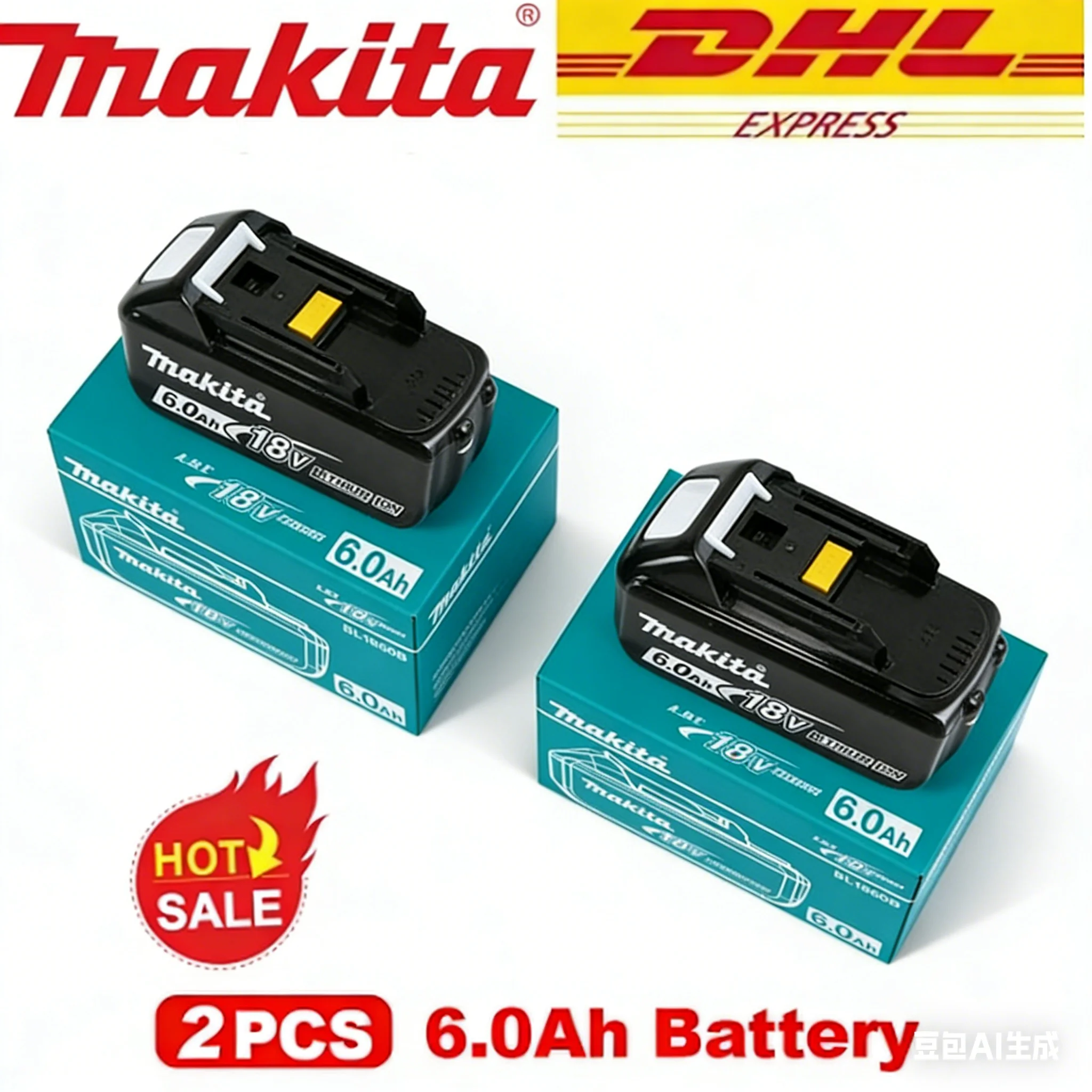 

Makita Original Lithium ion Rechargeable Battery 18V 6000mAh 18v Replacement Batteries BL1860 BL1830 BL1850 BL1860B