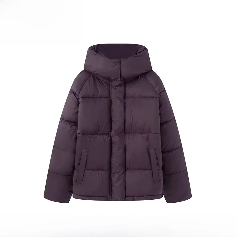 

Новая женская модная стеганая хлопковая куртка EVEA со съемным капюшоном для осени и зимы, универсальная элегантная одежда для повседневной носки