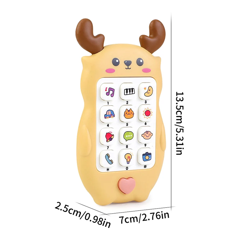 Brinquedo de telefone do bebê música som telefone brinquedos de dormir com mordedor simulação telefone crianças infantil brinquedo educativo precoce presente aniversário